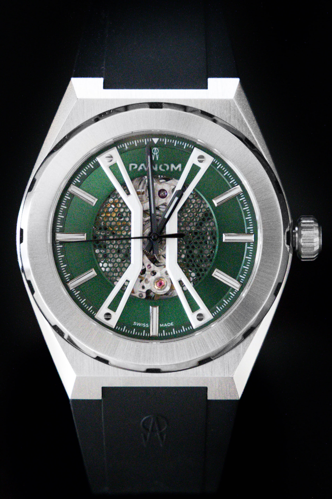 Green TheHive on the wrist
